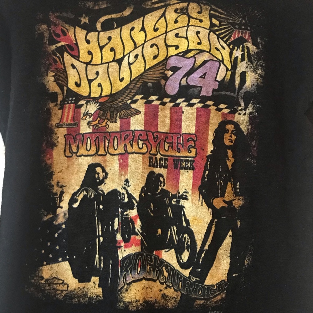 Harley Davidson Black Tee Size Small - Picture 2 of 6